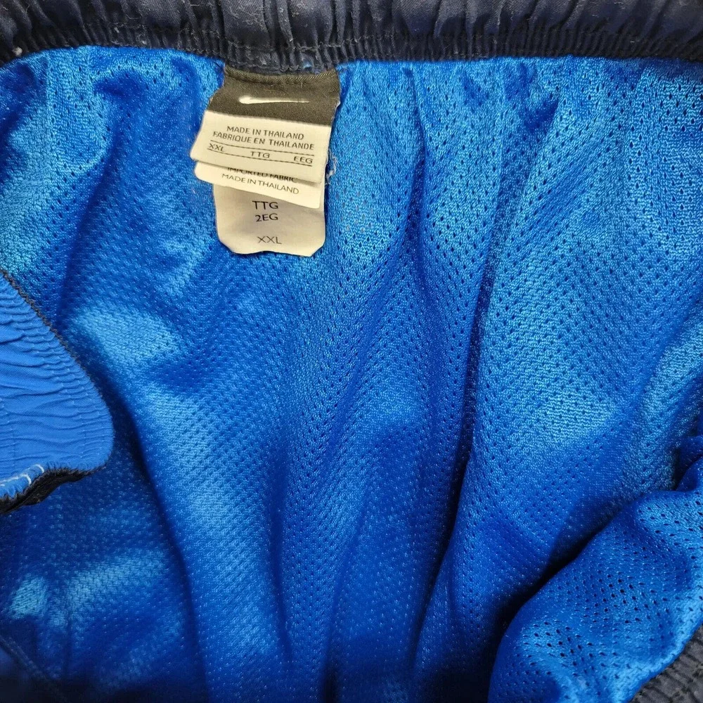 Nike‎ Shorts Mens XXL Blue Lined Swim Shorts Logo Beach Swim Drawstring Outdoors